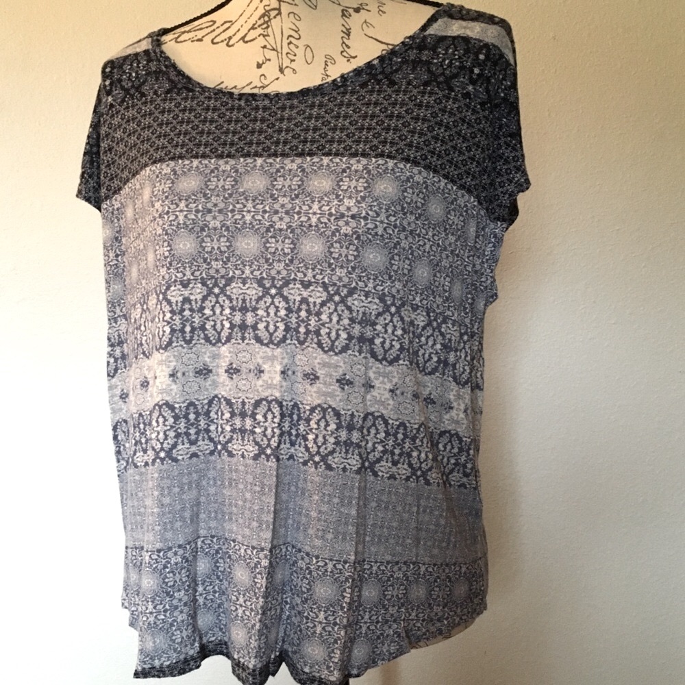 Lucky Brand Viscose Large Boho Style Lightweight Shirt